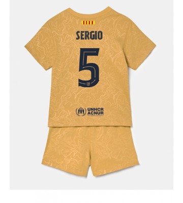 Barcelona Sergio Busquets #5 Bortedraktsett Barn 2022-23 Kortermet (+ Korte bukser)